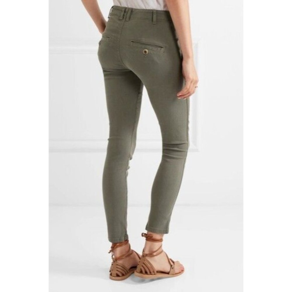 The Great Pants Army Green The Skinny Slack Corduroy Stretch Made in USA Size 26
